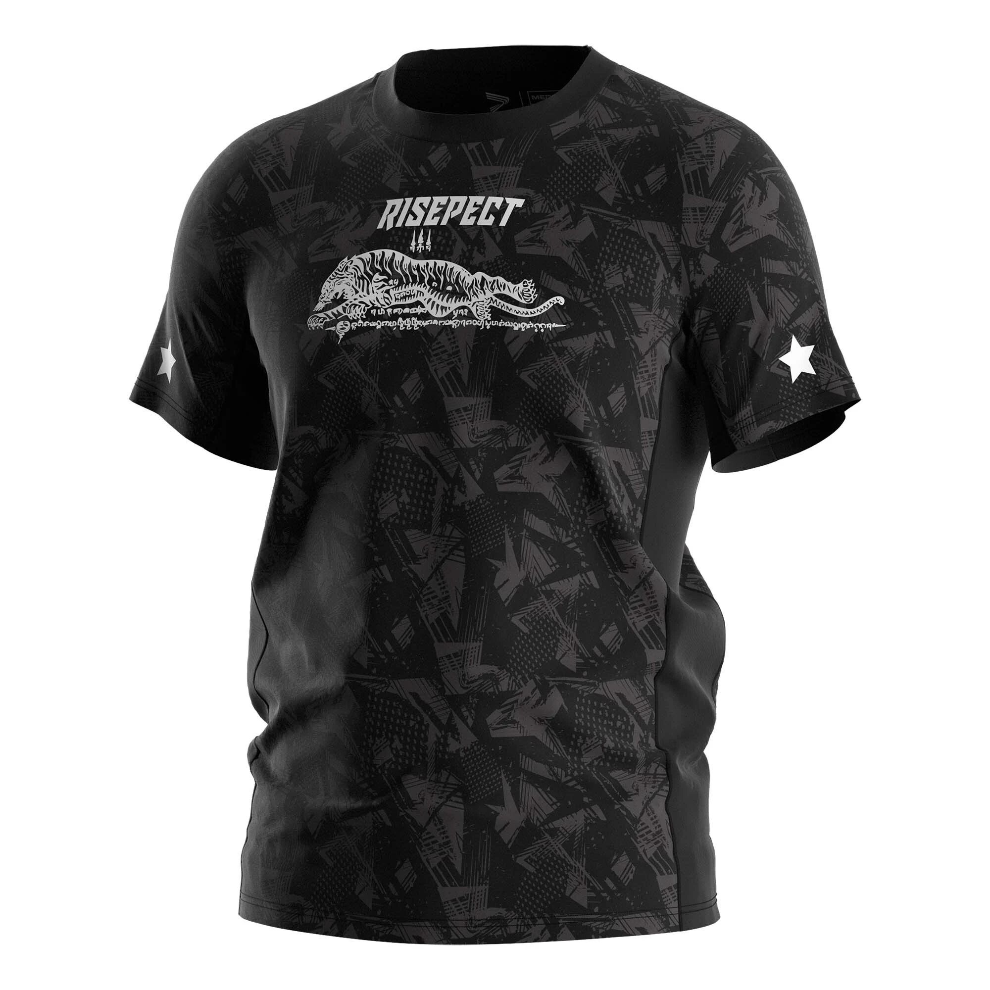 Rise Black Performance Shirts Camou Muay Thai T-Shirt MMA 1