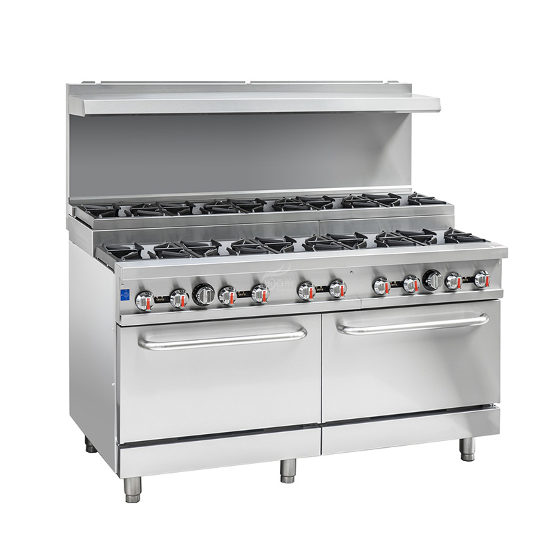 10 Burner Commercial Gas Range with Step-up Design (RGR60LS) 1