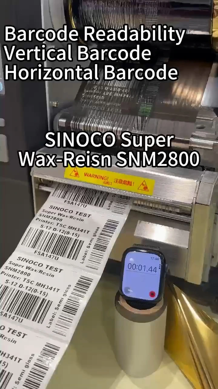 Cinta de resina súper cera para impresora de etiquetas de alta velocidad SNM2800 1