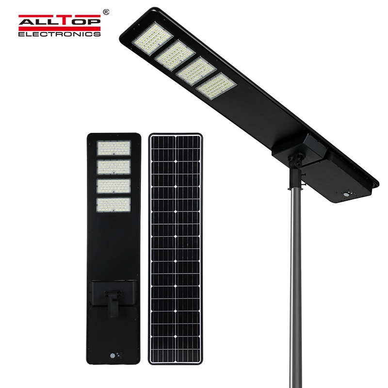 Alltop Waterproof High Lumen Bridgelux Aluminum IP65 All in One Solar LED Street Light 1