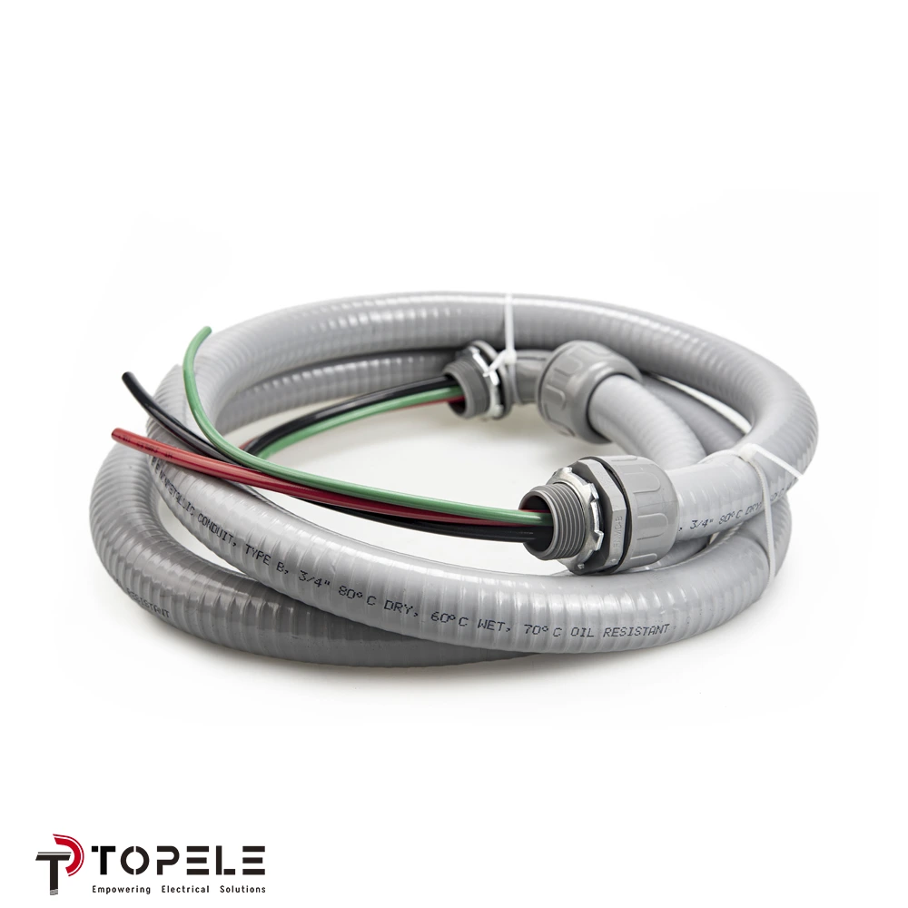 Flexible Liquid Tight Non-Metallic Electrical PVC Conduit hose set 1