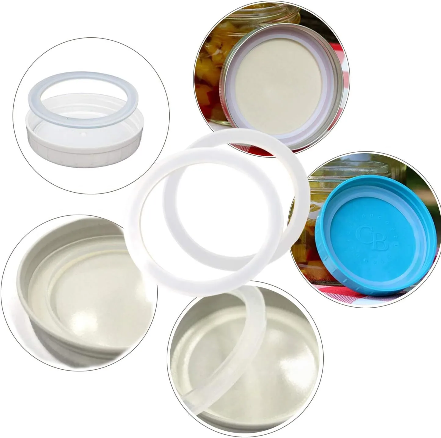 Kitchen Canister Replacement Seals, Mason Jar Gaskets,  Jar Lid Seals 1