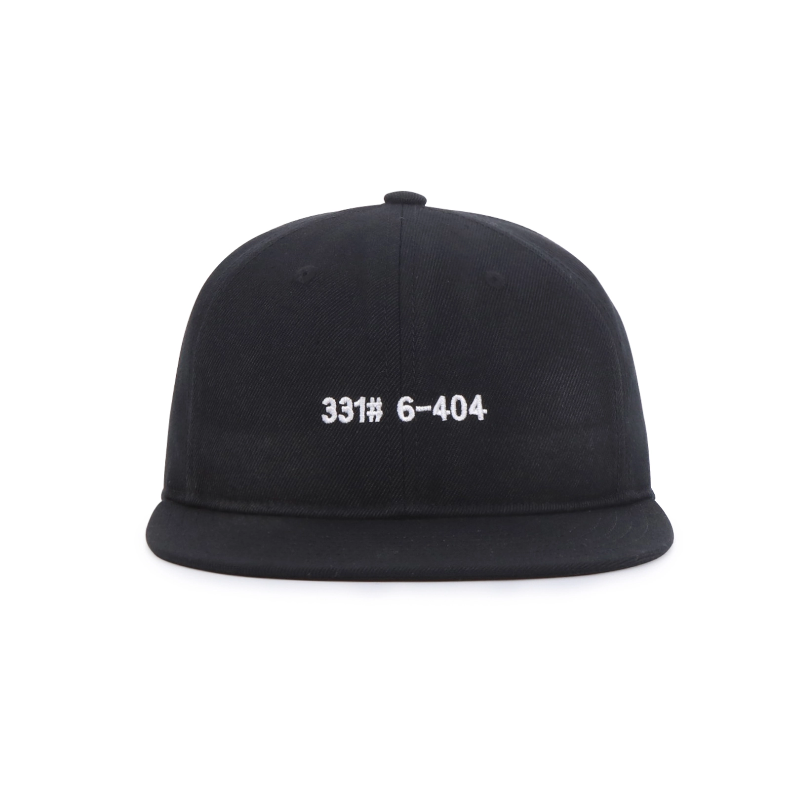 331# 6-404 Gorra snapback de béisbol estructurada de perfil medio de 6 paneles con visera plana y ajustada 1
