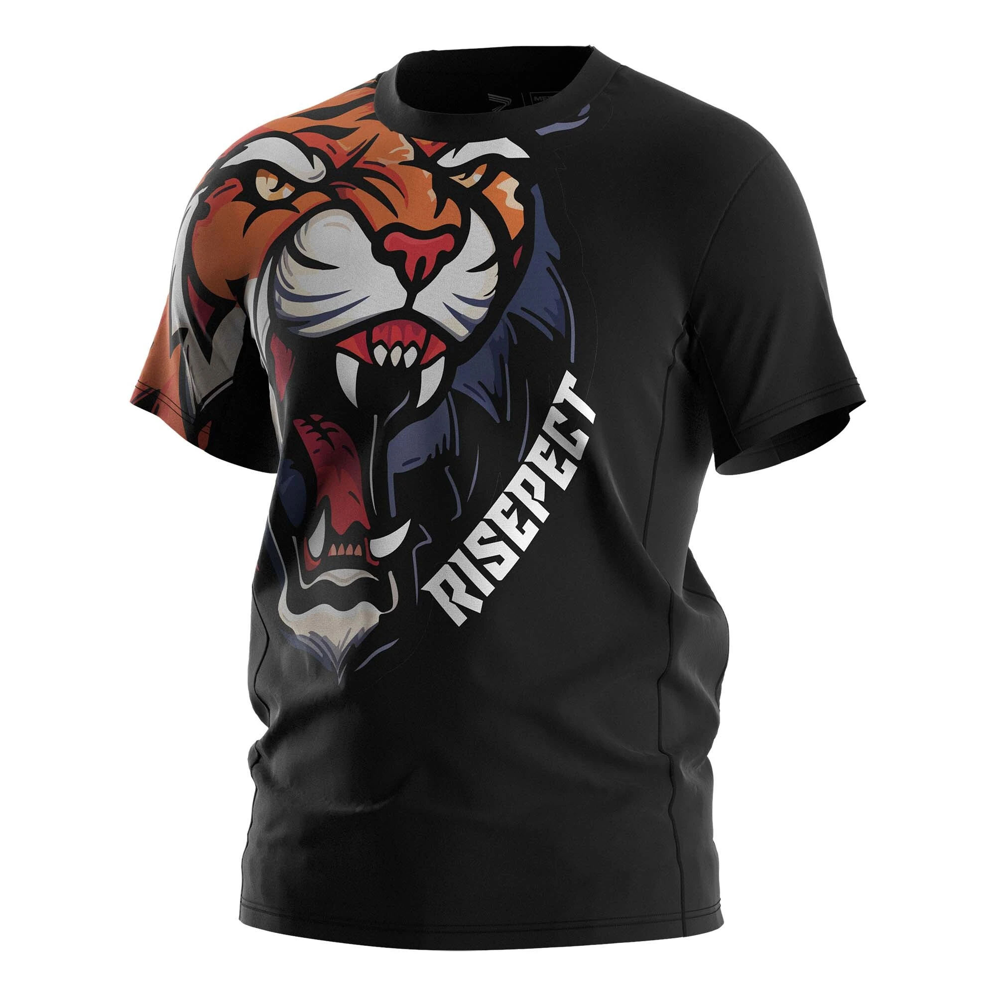 Rise Tiger Black Muay Thai Tee Shirts Cute Performance Shirt MMA 1