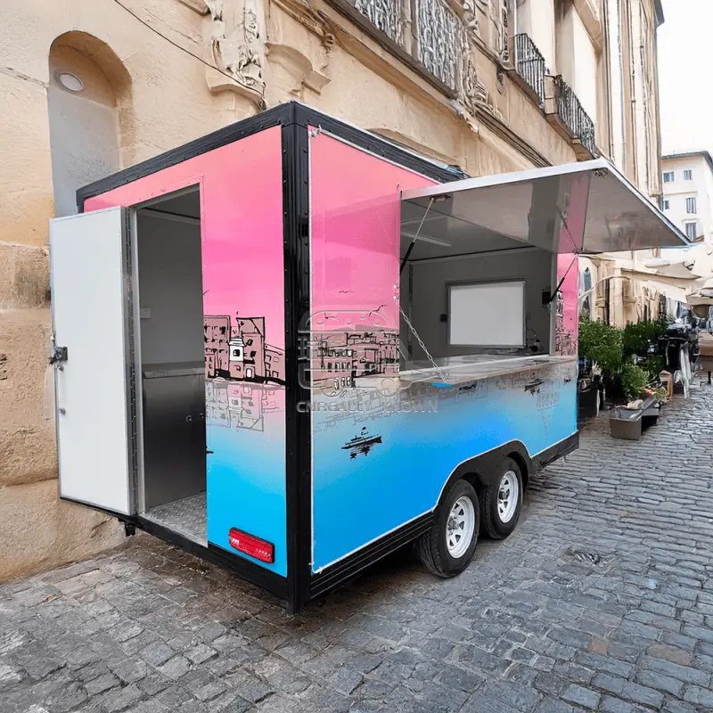 Наистина известен квадратен камион за храна CE/DOT/VIN/ISO квадратен камион за храна за продажба 3