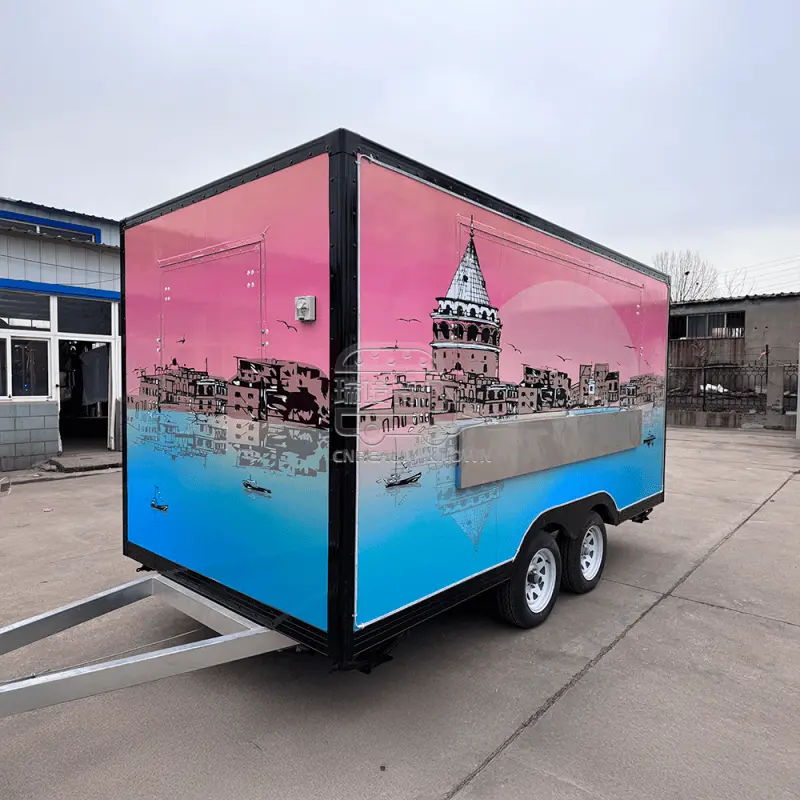 Наистина известен квадратен камион за храна CE/DOT/VIN/ISO квадратен камион за храна за продажба 4