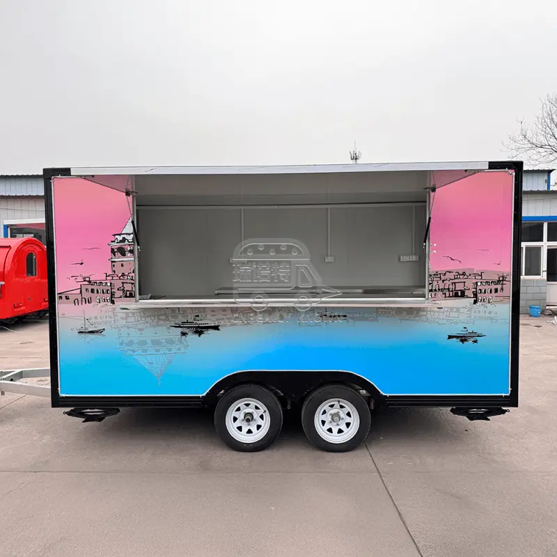 Наистина известен квадратен камион за храна CE/DOT/VIN/ISO квадратен камион за храна за продажба 7