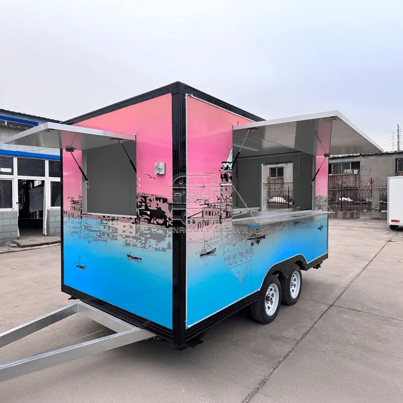 Наистина известен квадратен камион за храна CE/DOT/VIN/ISO квадратен камион за храна за продажба 8