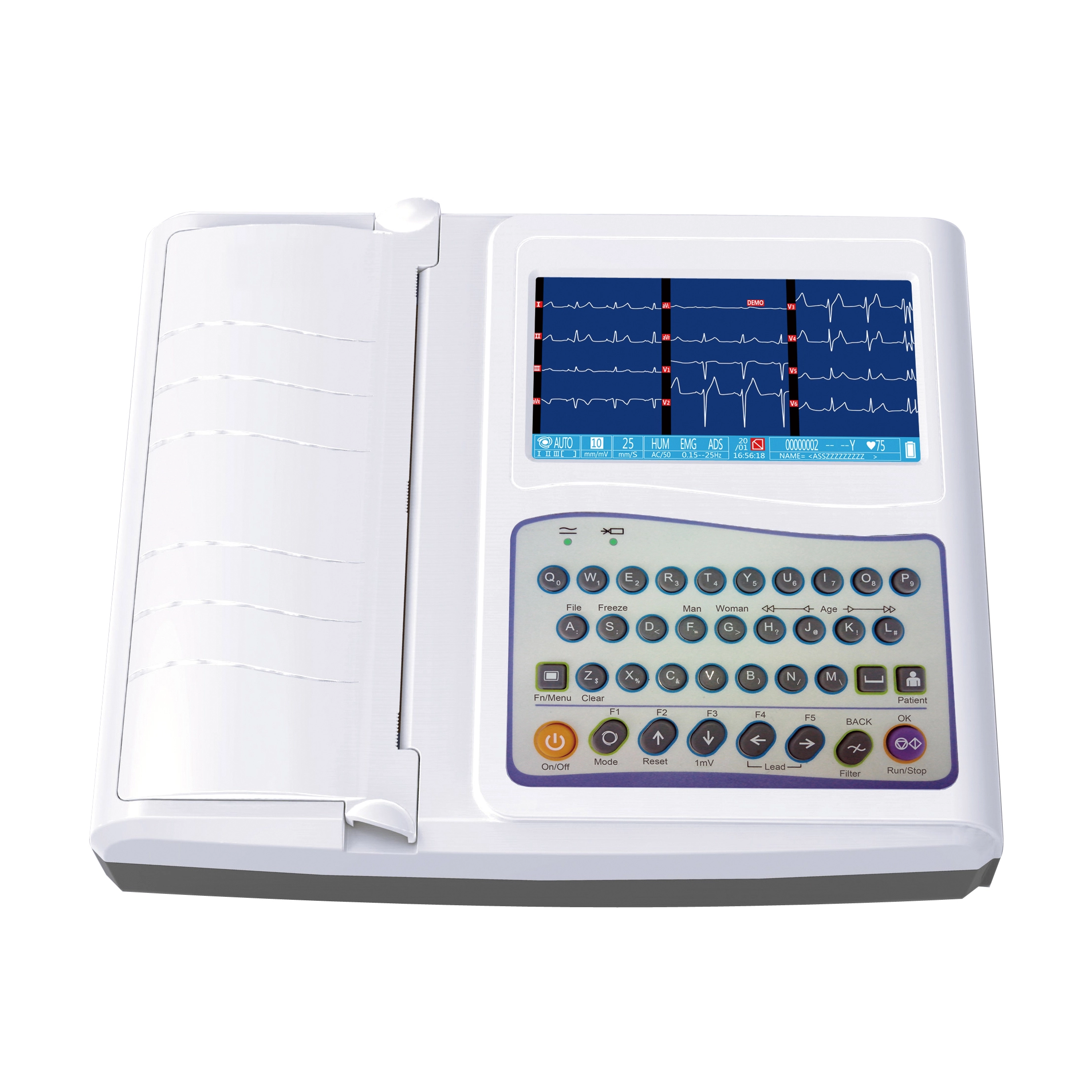 Máquina portátil de eletrocardiógrafo ekg com sistema holter de 12 canais INC-213 | INORKOM 1