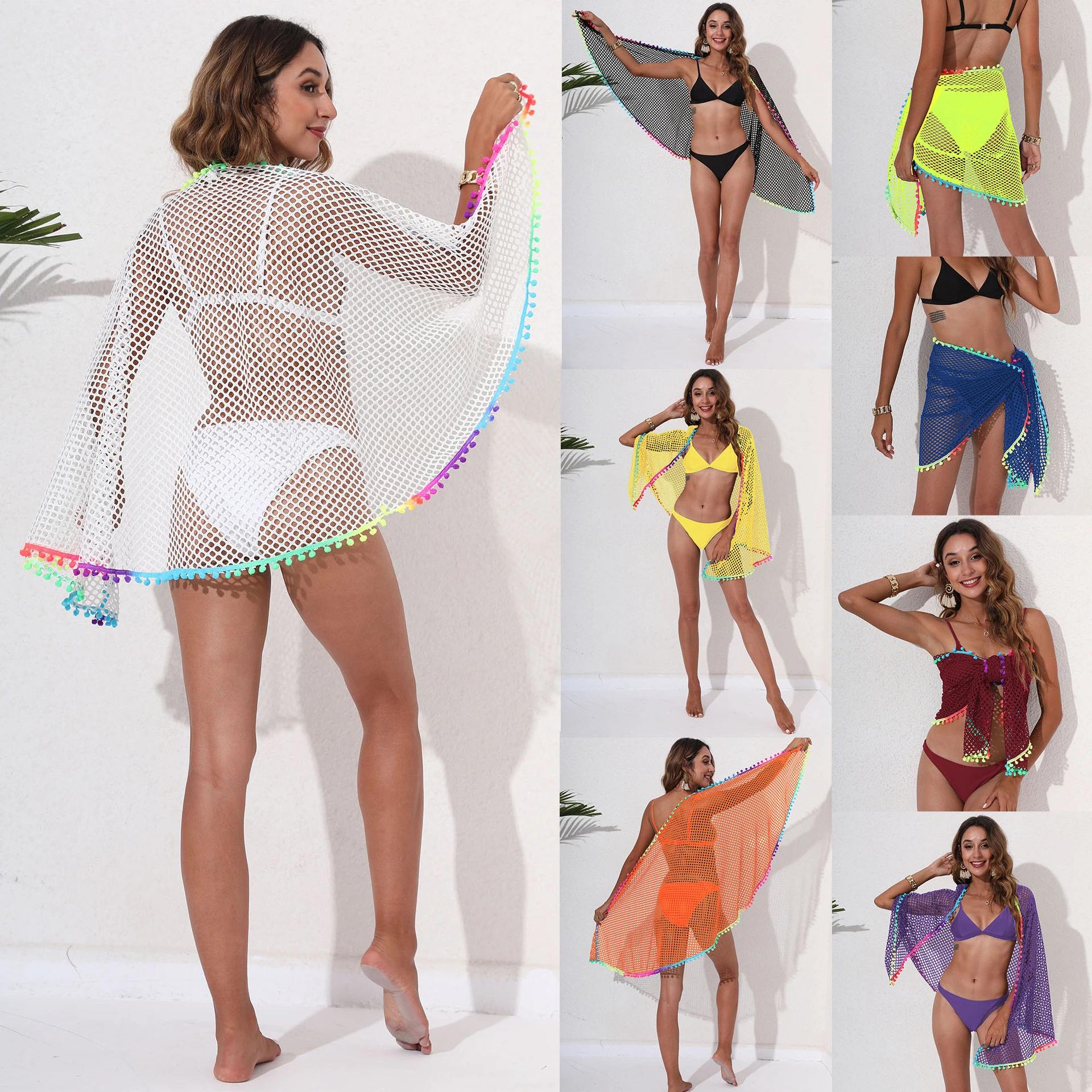 Chinese Manufacturer Women Clothing Summer One Piece Multifunctional Lace Crochet Swimsuit Pareos Summer Cover up Beach Sarongs 1