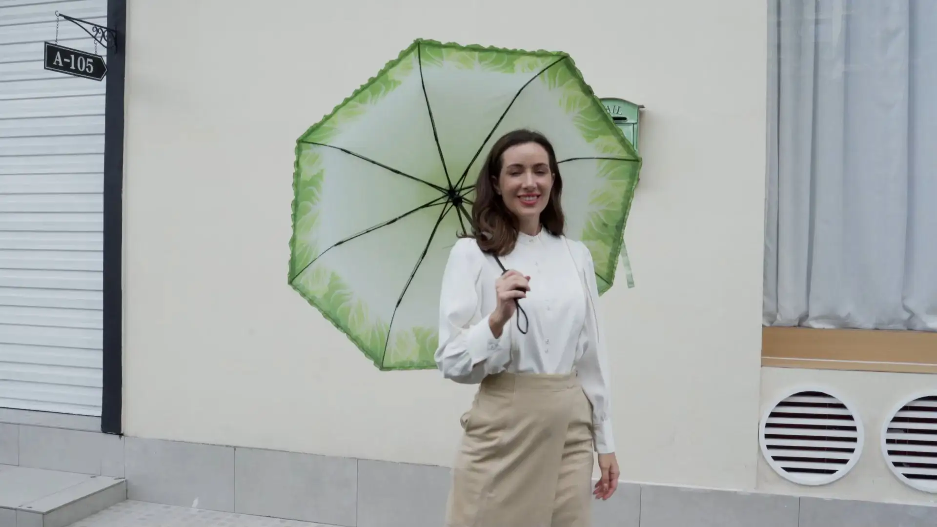 Cadeaux mignons Femmes Cabbage Imprimerie personnalisée Tableaux de côtes 8k avec plante à légumes logo Automatique Trois fruits de parasol de voyage pliant 1