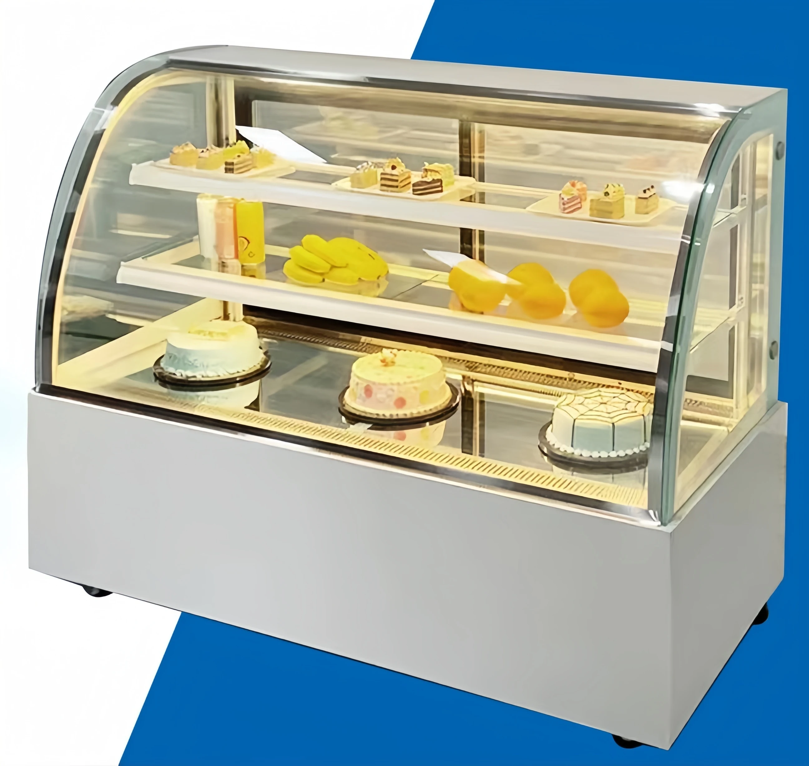 Bread Display Cabinet Freezer Chiller Vitrine Glass Showcase Fridge 1