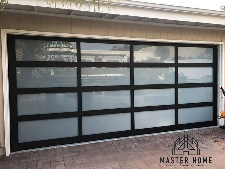 Black Aluminum and Glass Garage Door by Master Home 2