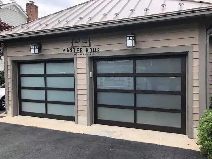Black Aluminum and Glass Garage Door by Master Home 3
