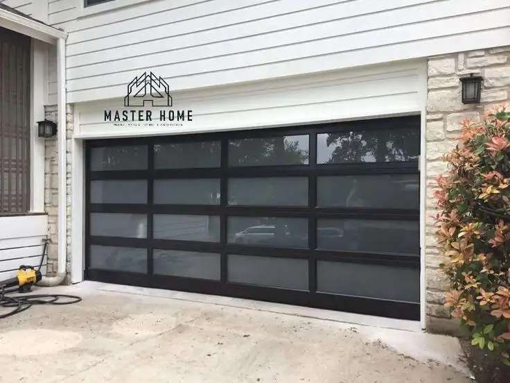Black Aluminum and Glass Garage Door by Master Home 4