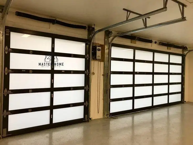 Black Aluminum and Glass Garage Door by Master Home 6