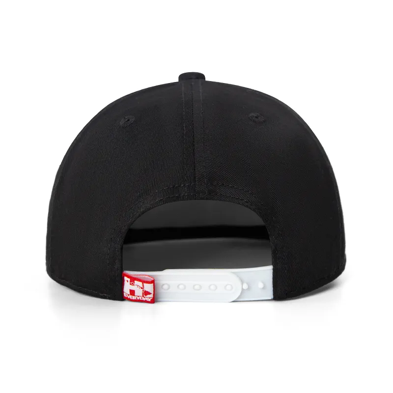 Black Flat Bill Snapback by TANGREN-4 3