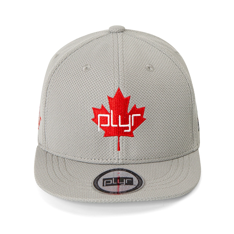 6 Panel Hip-Hop Maple Leaf Stick-Logo Strukturiert einstellbare Snapback Flat Bill Cap 1