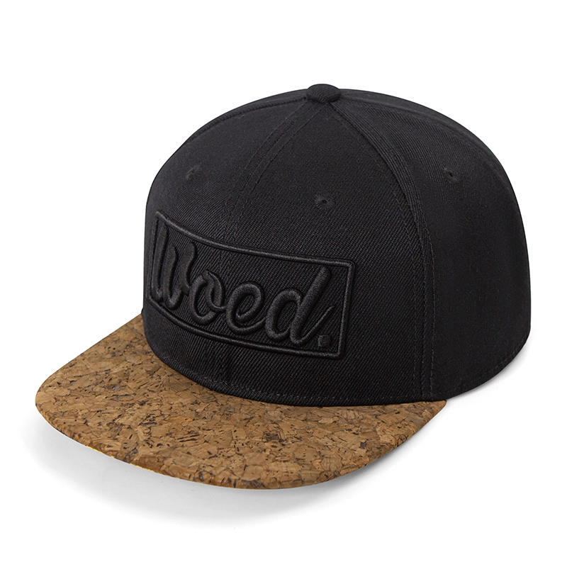 Cork Brim Doodle Hip Hop Flat Bill 6 Panel Bordado Snapback Capacita 1