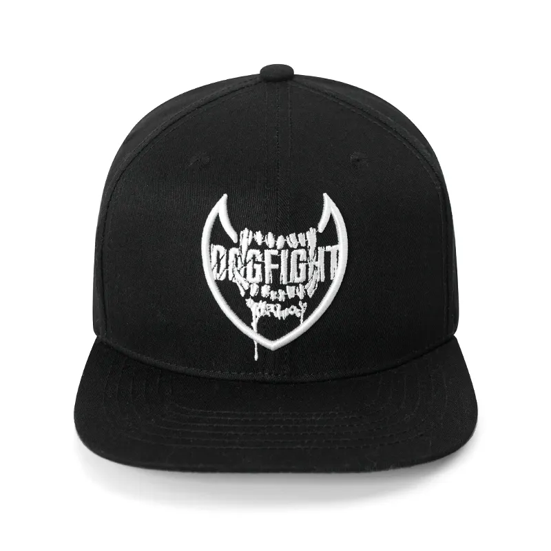 Black Flat Bill Snapback by TANGREN-2 2