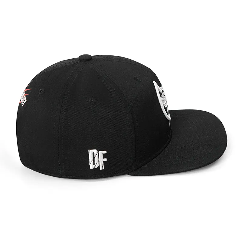 Black Flat Bill Snapback by TANGREN-2 5
