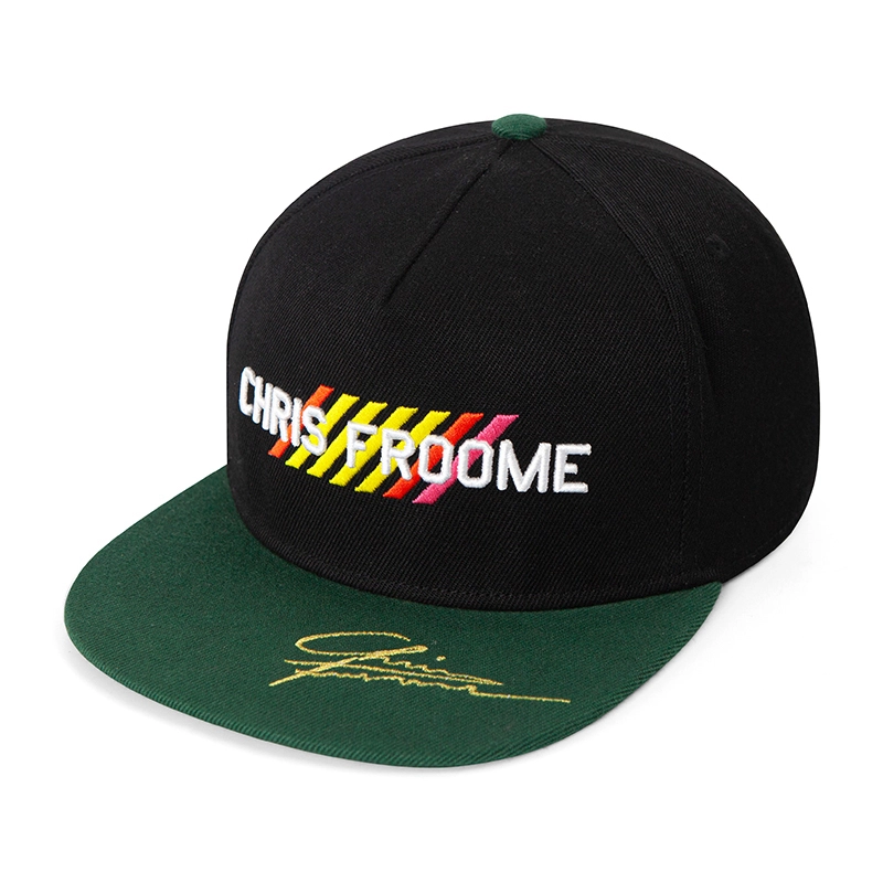 Custom Outdoors Two-tone Embroidered 5-Panel adjustable Snapback Hat 1