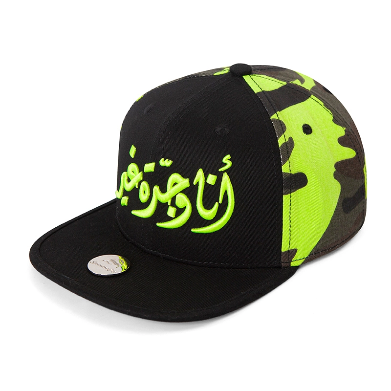 Структурированная 6-панельная вышитая хлопчатобумажная шляпа Clat Flat Brim Snapback Hat 1