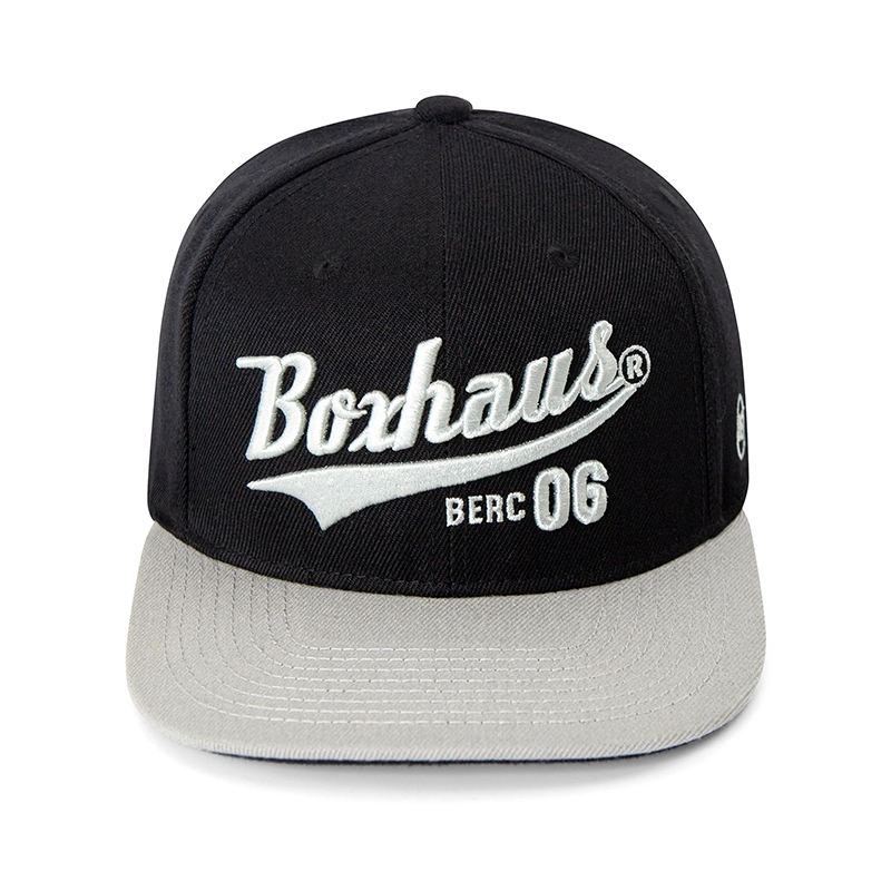 6 Panal Flat Visior Embroidered Cotton Adjustable Snapback Cap 1