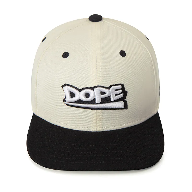 Black Flat Bill Snapback - - TANGREN-5 2