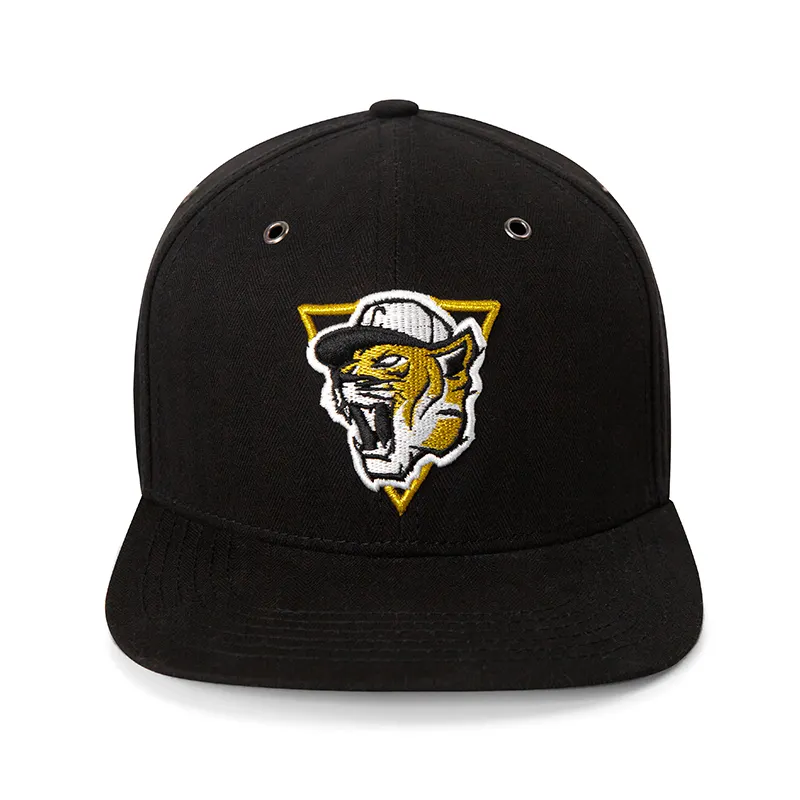 Black Flat Bill Snapback - - TANGREN-4 2