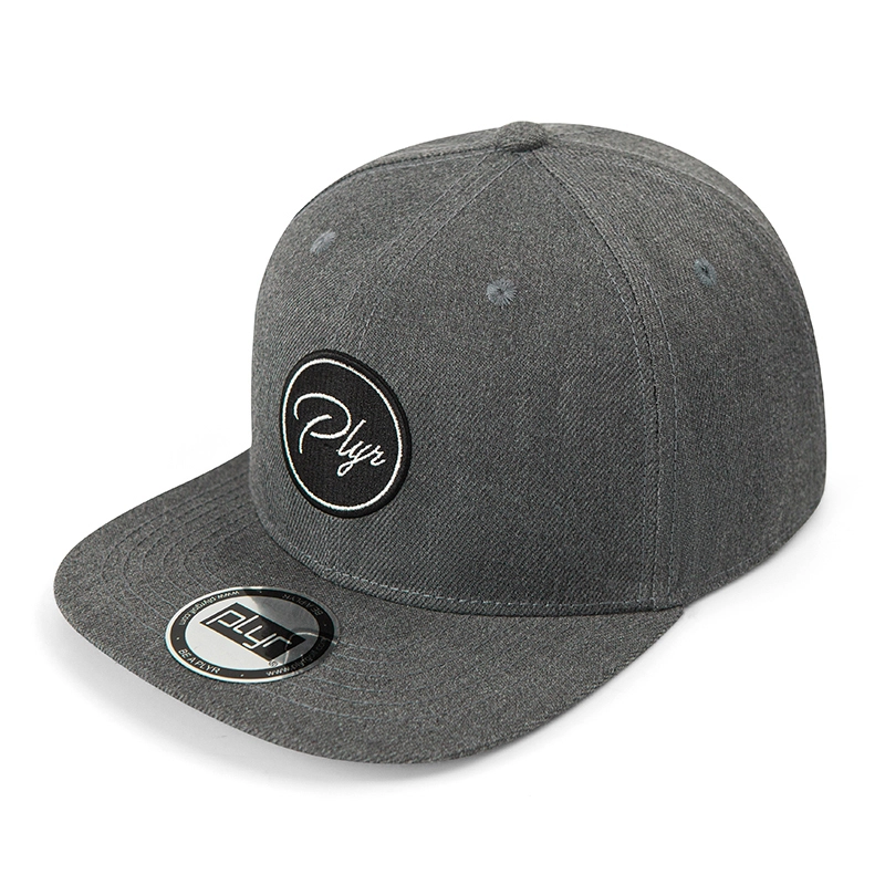 Six panels cotton structured Flat bill Embroidered Adjustable Snapback Hat 1