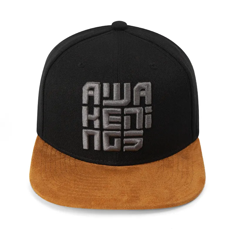 Black Flat Bill Snapback by TANGREN-3 2