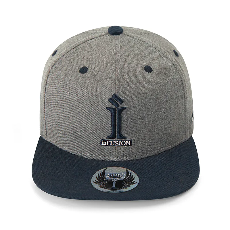 Black Flat Bill Snapback - - TANGREN-3 6