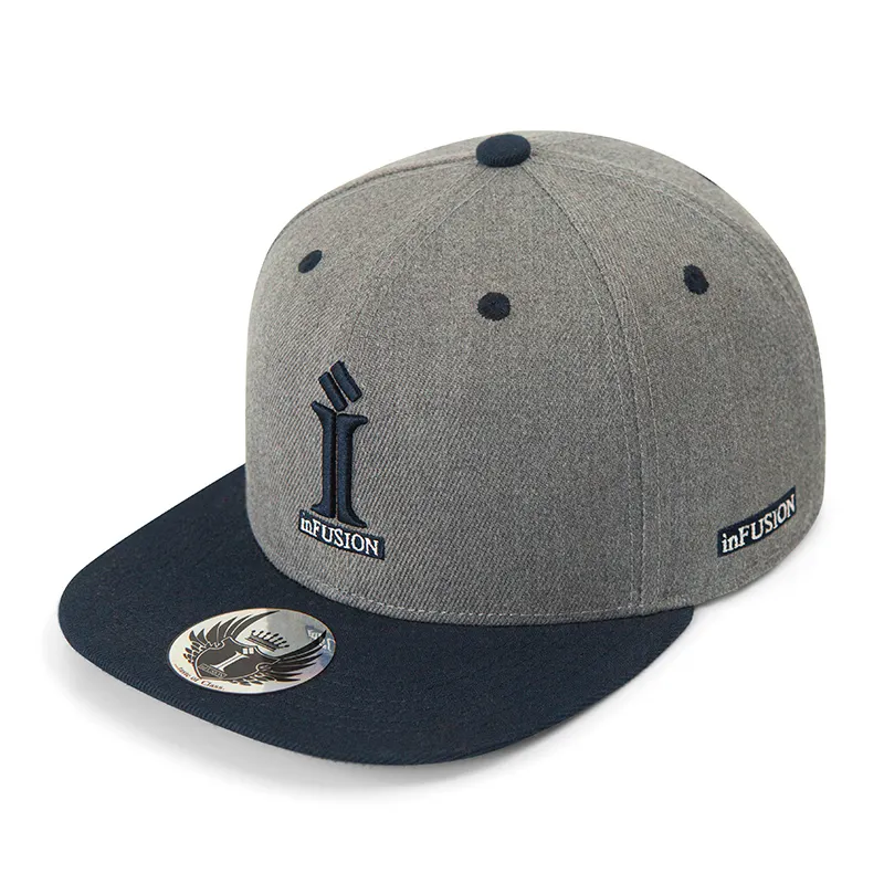 Black Flat Bill Snapback - - TANGREN-3 7