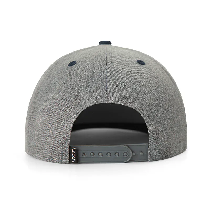 Black Flat Bill Snapback - - TANGREN-3 10