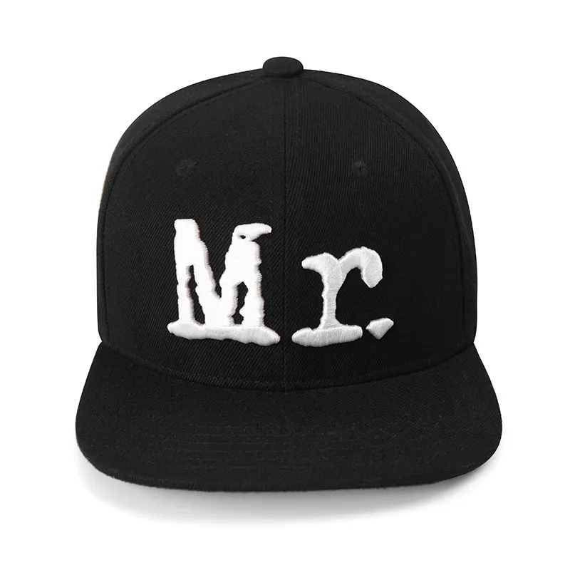 Black Flat Bill Snapback by TANGREN-1 2