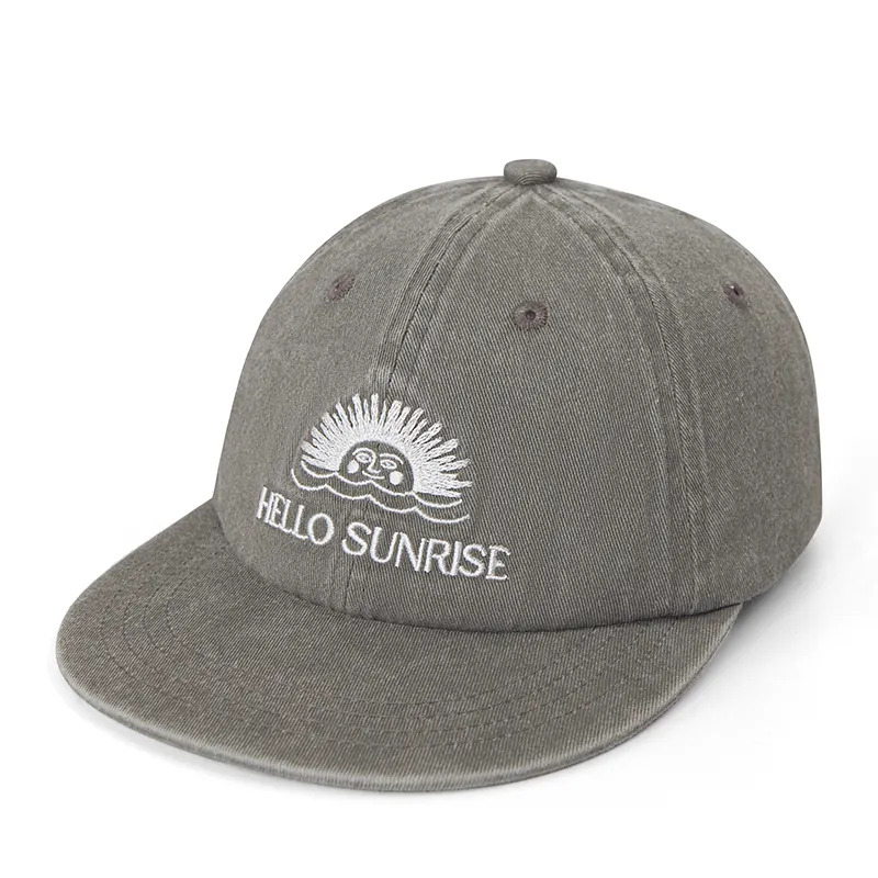 Black Flat Bill Snapback - - TANGREN-1 7