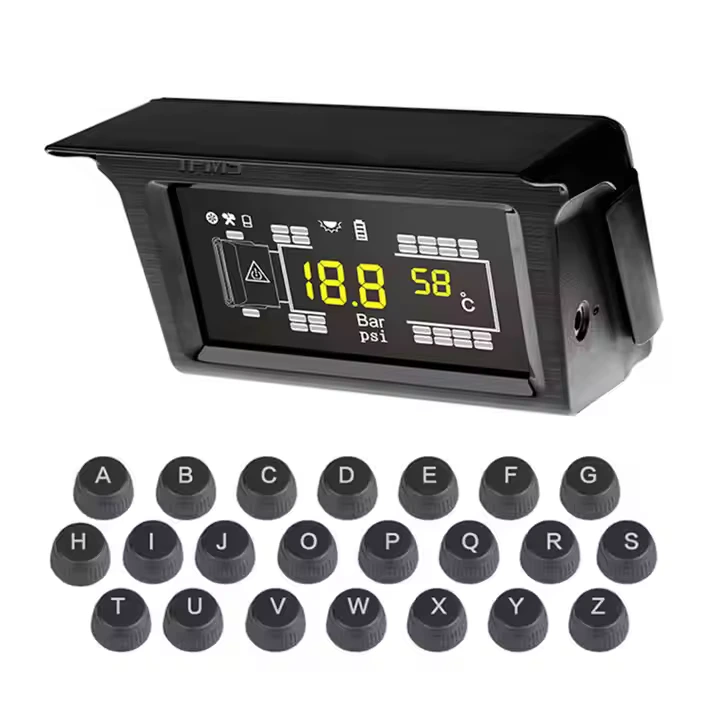 Автоматическое беспроводное цифровое датчик TPMS Давление солнечные шины 6 8 10 14 16 18 22 26 Wheels System System TPMS для автобуса грузовика для автобуса. 1