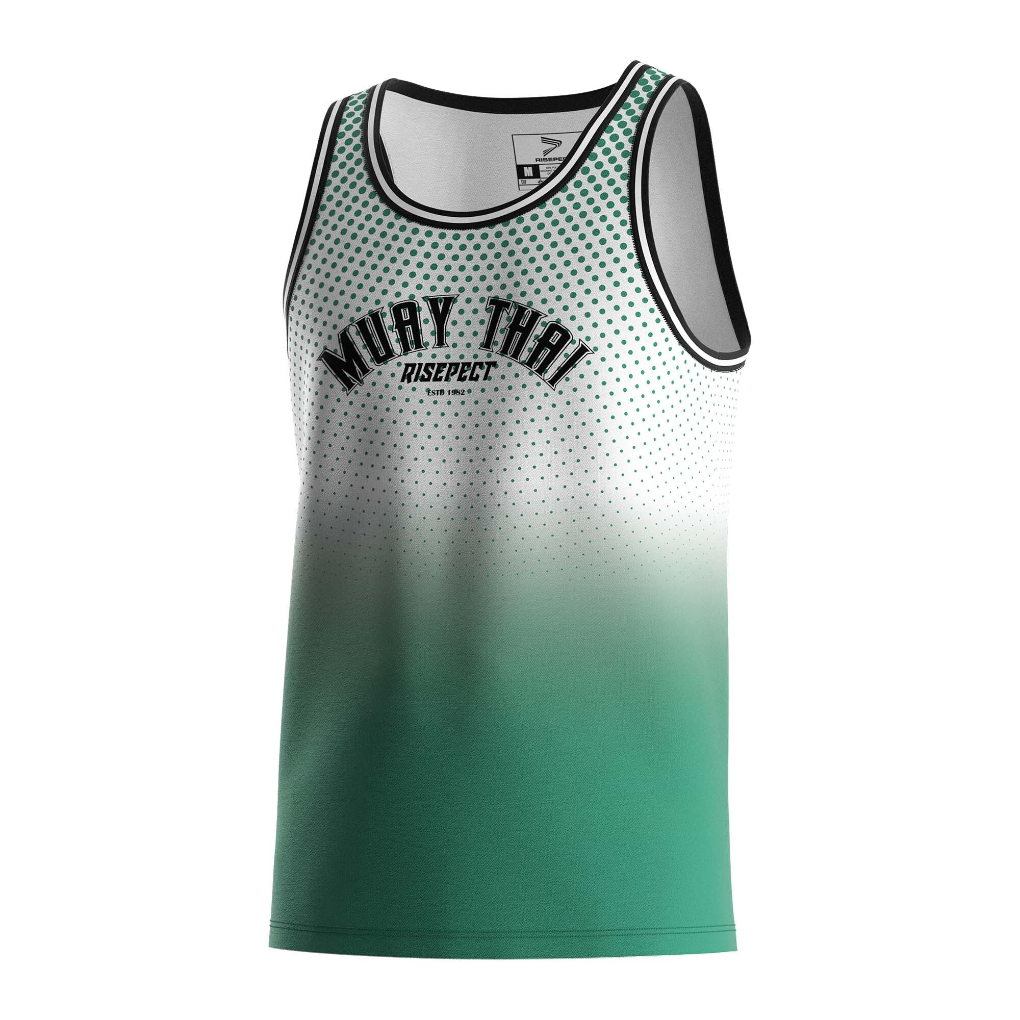 Green Tank Top ESTD 1982 Gradient Polka Dot Thai Shirts 5-star Tee 1