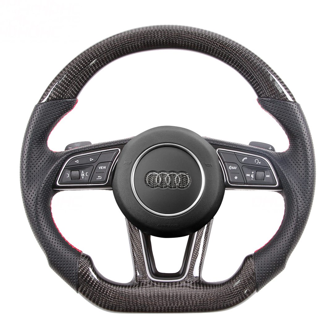 100% Real Carbon Fiber Steering Wheel For Audi Q3 A5 1
