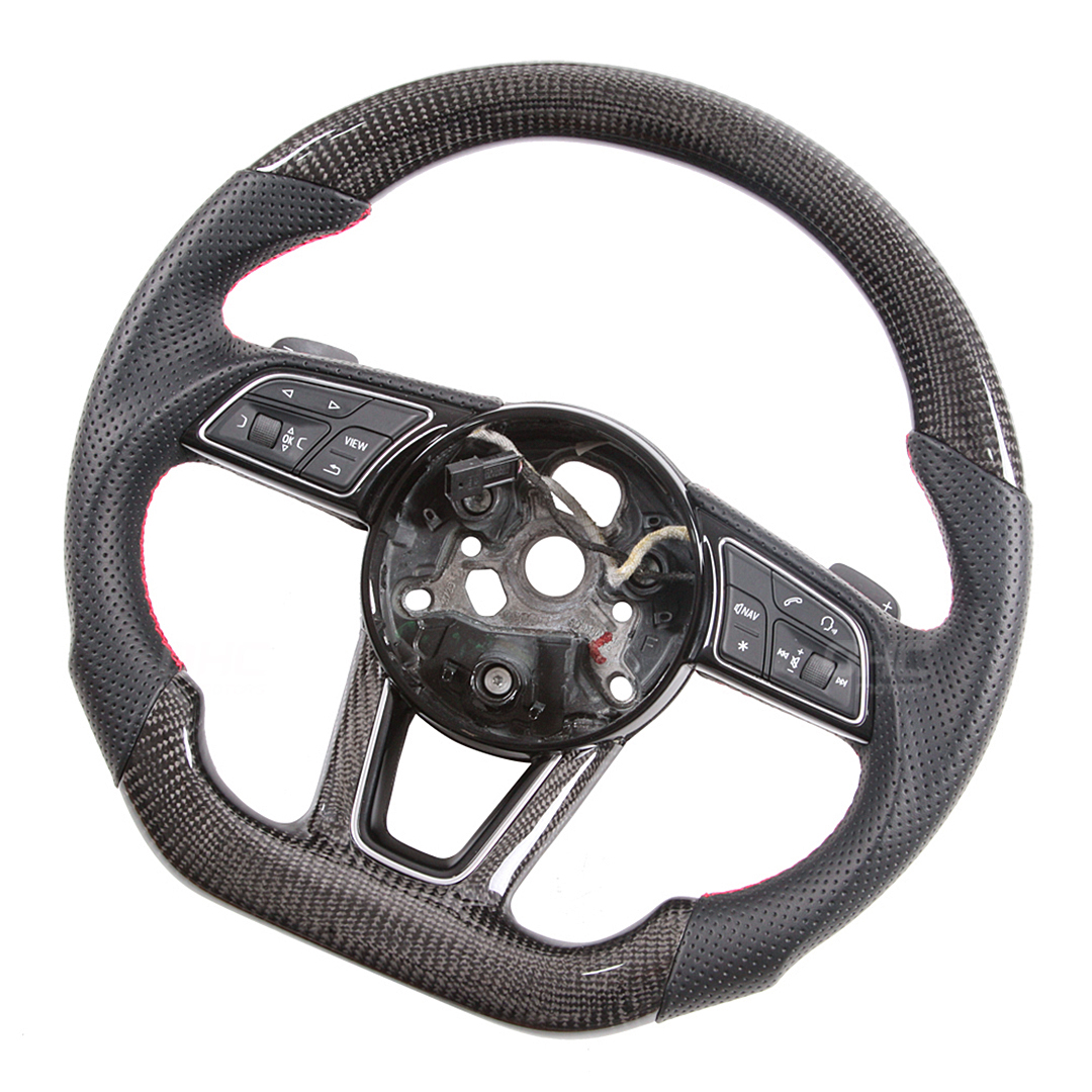 100% Real Carbon Fiber Steering Wheel For Audi Q3 A5 3