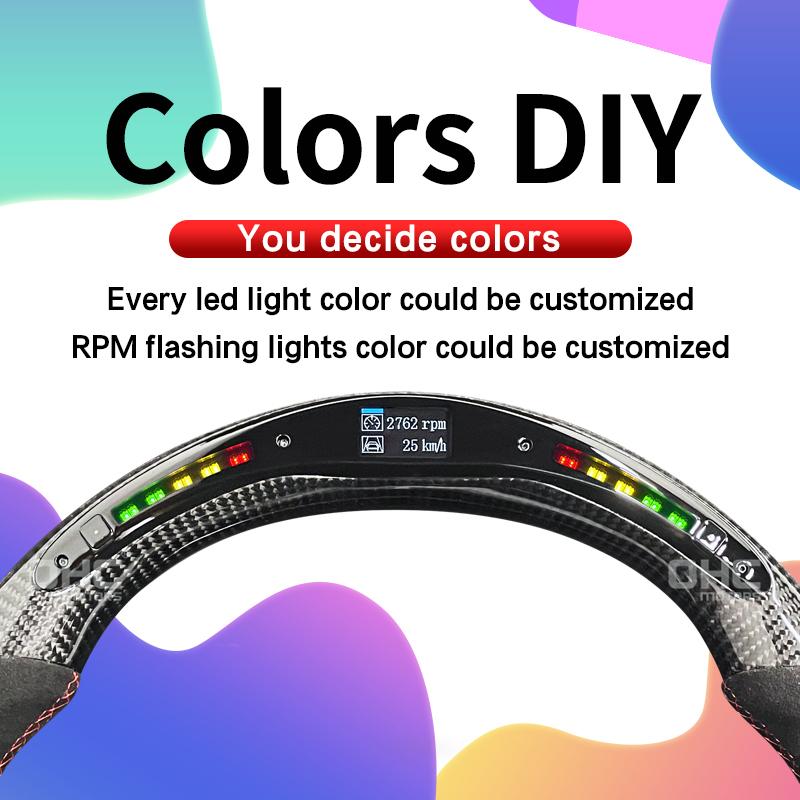 LED Racing Steering Wheel Compatible for Audi R8 WY 6