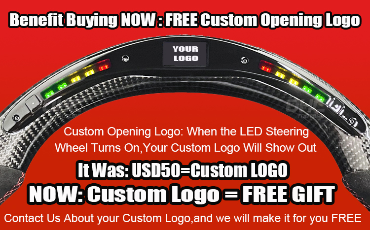 LED Racing Steering Wheel Compatible for Audi R8 WY 4