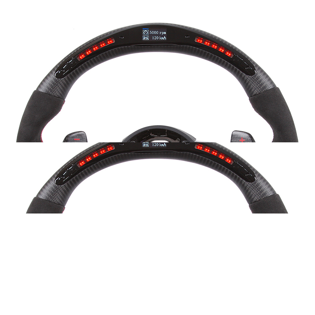 Materiale in fibra di carbonio del volante per corse a LED per Audi R8 TTS TT 3