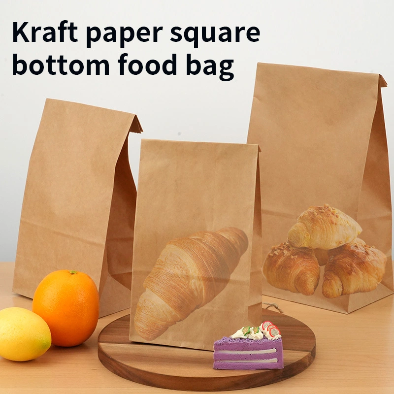Brown Kraft Paper SOS Bag Food Vegetables Shopping Bag Candy Package Kraft Lunch Bag Bread Cookie Snack Food Takeaway Bags 1
