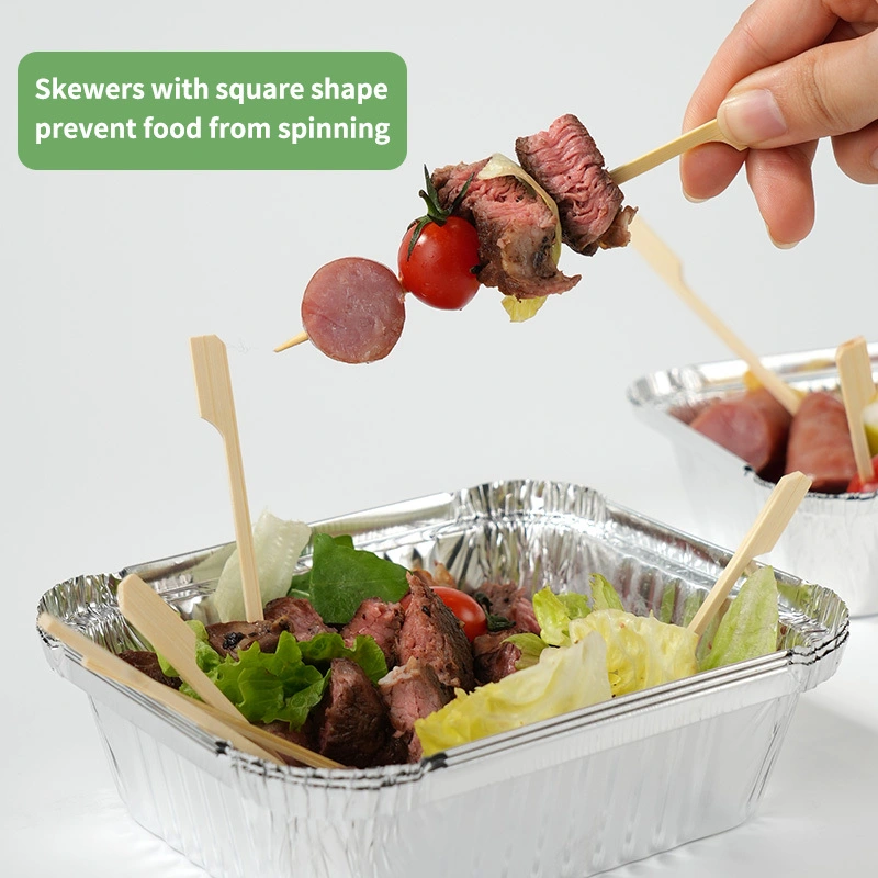 Disposable Bamboo Sticks Barbecue Tools Natural BBQ Bamboo Skewers Camping Party For Kabob Fruit Cocktail Party BBQ Tools 1