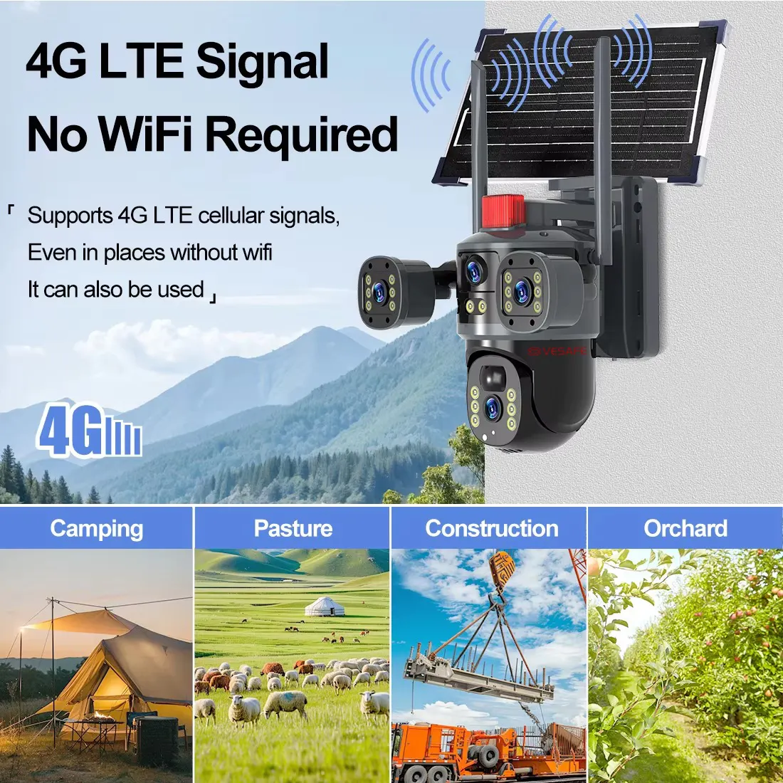Low-costsolar Cctv Camera with Sim Card for Outdoor 4