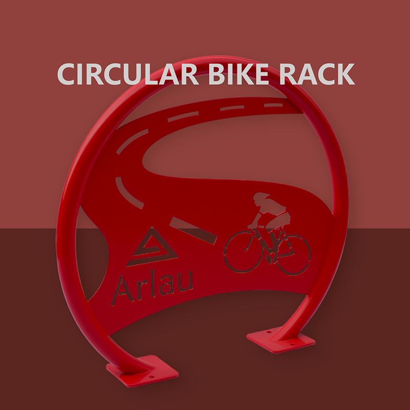 School Metal Red Circular Bicycle Parking Rack | Arlau