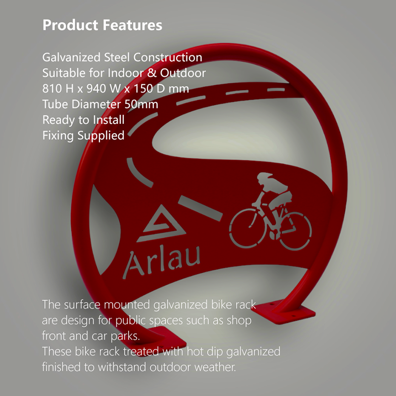School Metal Red Circular Bicycle Parking Rack | Arlau