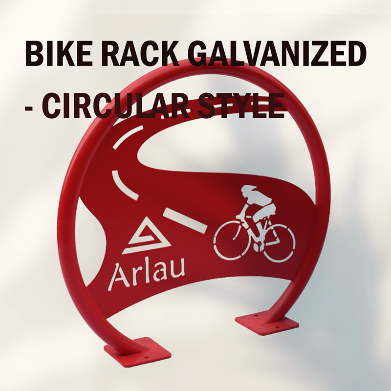 School Metal Red Circular Bicycle Parking Rack | Arlau